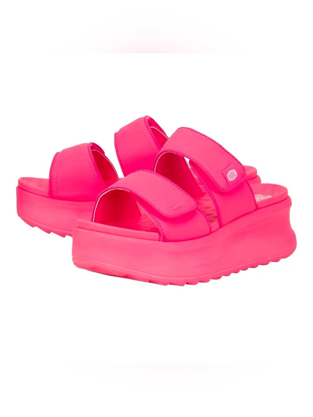 Hey Dude Delray Slide Mono Women 9 Electric Pink NEW Platform Sandals 41761-6QQ
